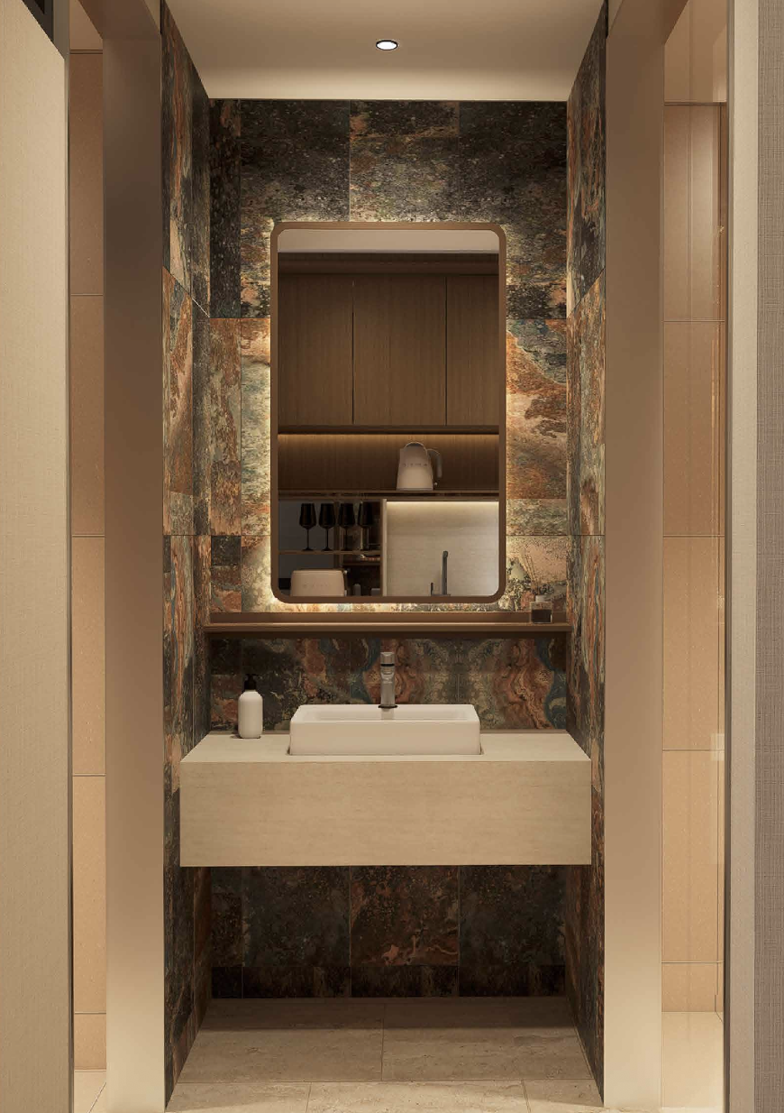 Walnut Elegance Type A bathroom vanity